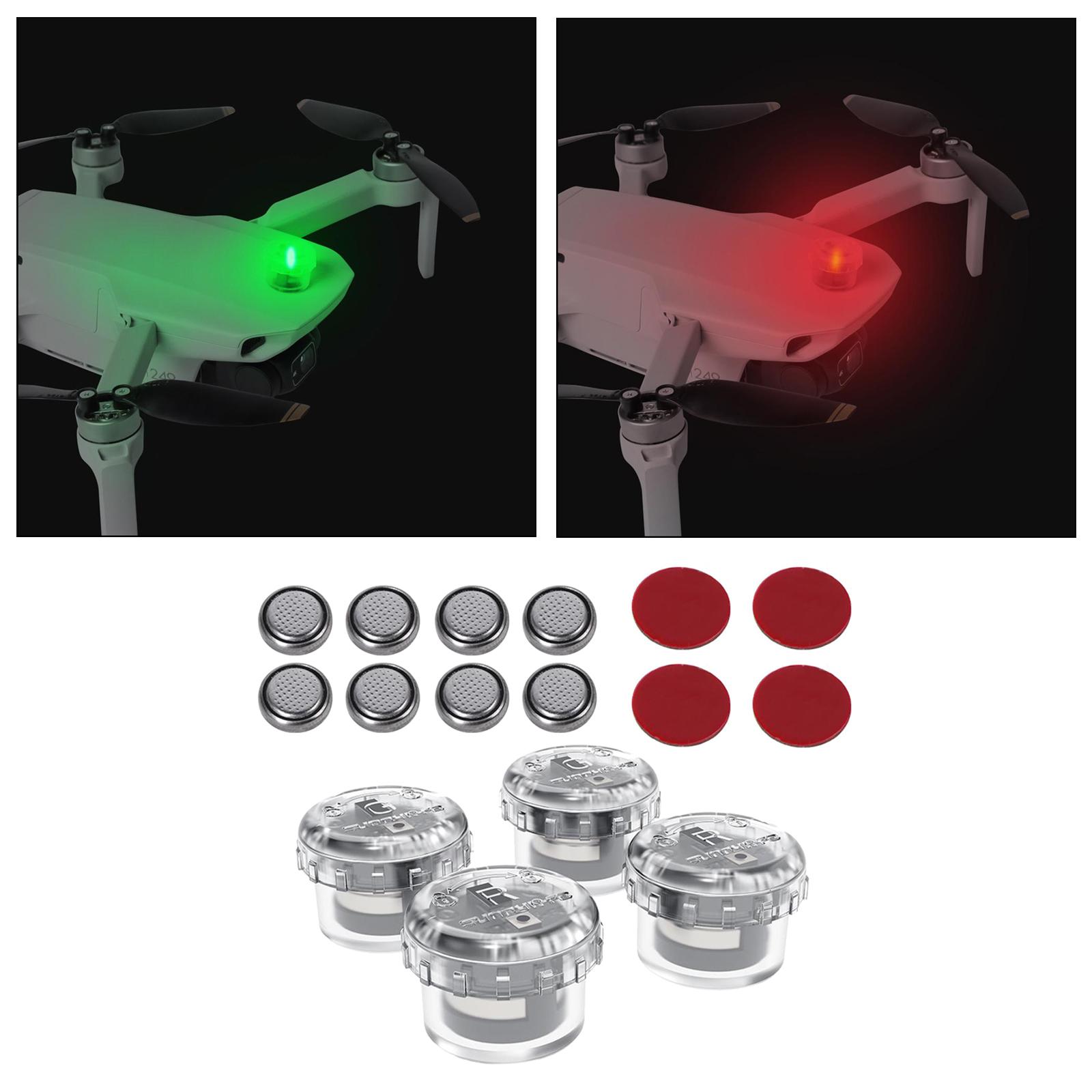 4x LED ليلة الطيران ضوء إشارة  - مراجعة Drone Battery Alarm وسعره