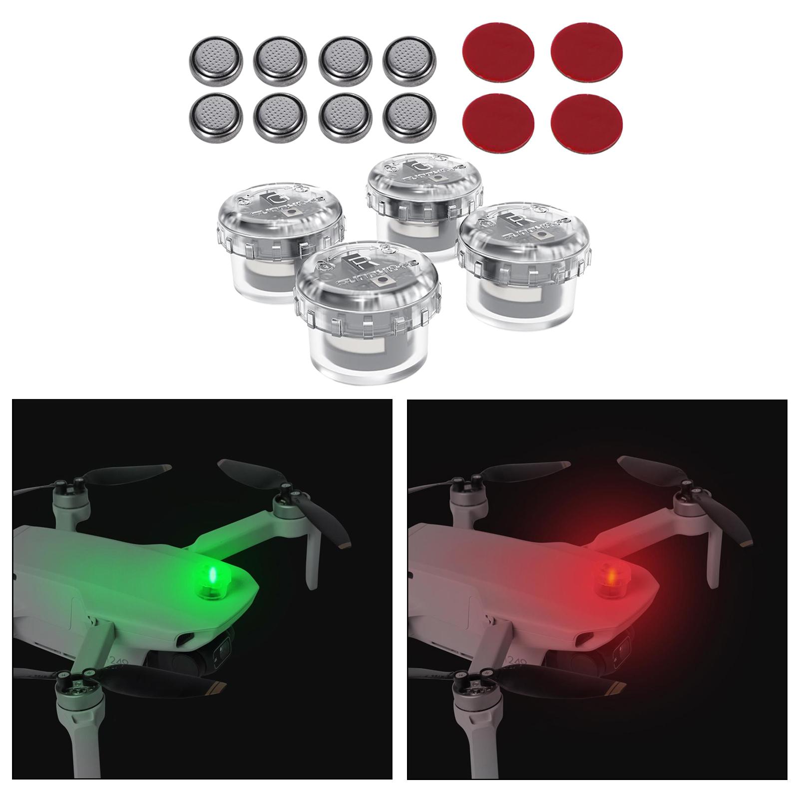 4x LED ليلة الطيران ضوء إشارة  - مراجعة Drone Battery Alarm وسعره